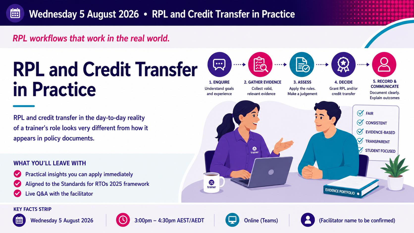Rpl Graphics RPL and Credit Transfer in Practice | Events | Vivacity