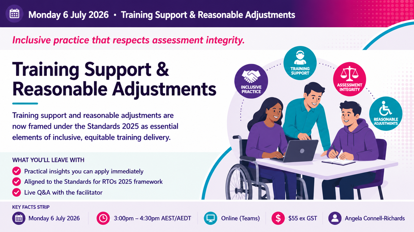 Training Support & Reasonable Adjustments | Events | Vivacity